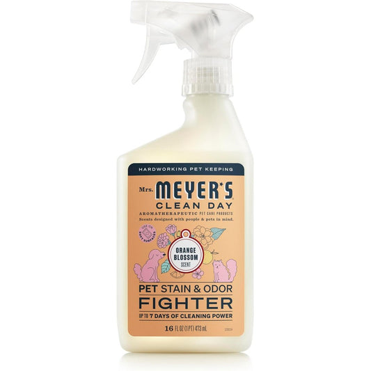 Mrs. Meyer's Clean Day Pet Stain And Odor Fighter, Orange Blossom Scent, 16 Fluid Ounces