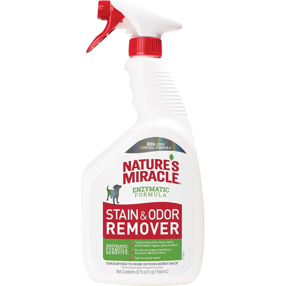 Nature's Miracle Stain And Odor Remover For Dogs Everyday Mess Enzymatic Odor Control Formula 32 Fluid Ounces