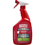 Nature's Miracle Advanced Stain And Odor Eliminator For Dogs, Enzymatic Spray For Severe Messes, Fresh Scent, 32 Fluid Ounce