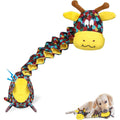 Iokheira Squeaky Dog Chew Toy For Aggressive Chewers Durable Interactive Tug Of War Giraffe Toy With Crinkle Paper And Cotton Material