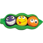Multipet Three Peas In A Pod Latex Squeaky Dog Toy Four In One Interactive Puzzle Toy For Gentle Chewers Seven Point Five Inches