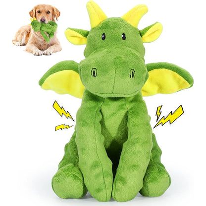 Letsmeet Squeaky Dog Toys Plush Dinosaur Toy With Crinkle Paper Durable Soft Cotton Teeth Cleaning Stuffed Chew Toy For Small Medium Large Dogs