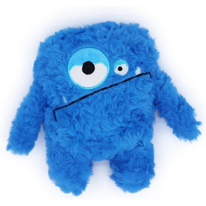 HUGEME Plush Squeaky Dog Toy Crinkle Stuffed Pet Chew Toy For Small Medium Large Dogs Interactive Tug Of War Teething Puppy Toy Blue
