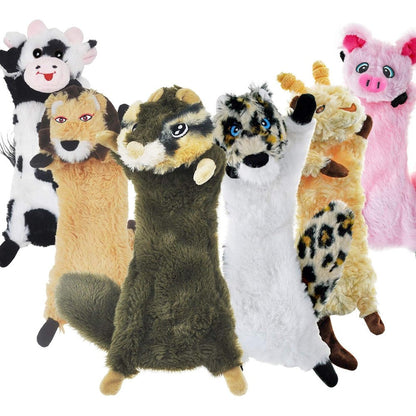 Sharlovy Dog Squeaky Toys No Stuffing Six Pack Durable Crinkle Plush Animal Chew Toys For Small Dogs And Teething Puppies Pack Of Six
