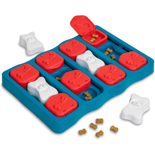 Outward Hound Nina Ottosson Dog Brick Interactive Treat Puzzle Dog Toy Level Two Intermediate Enrichment Feed Game One Count