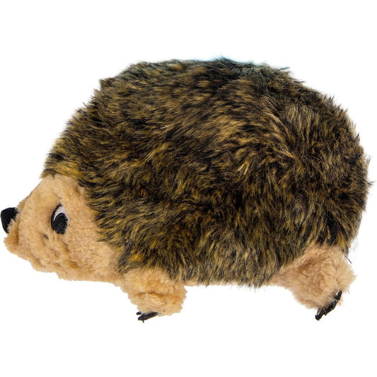 Outward Hound Hedgehogz Stuffed Dog Toy Soft Plush Hedgehog With Grunts And Squeaks Medium Brown Dog Toy