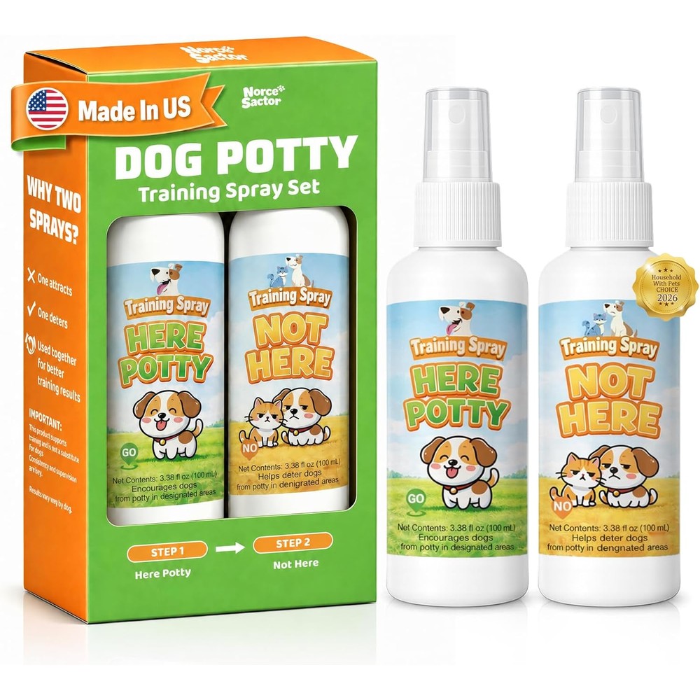 Norce Sactor Dog Potty Training Spray Set For Indoor And Outdoor Use Including Attractant And Deterrent Spray 6.8 Fluid Ounces