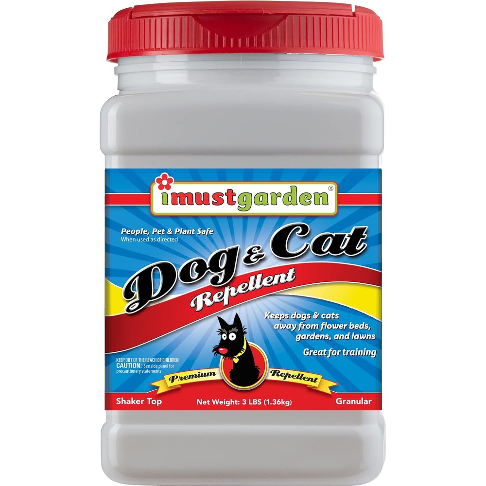 IMustGarden Dog And Cat Repellent 3 Pound Granular Natural And Pet Safe Deterrent For Gardens And Lawns