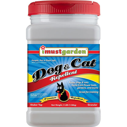 IMustGarden Dog And Cat Repellent 3 Pound Granular Natural And Pet Safe Deterrent For Gardens And Lawns