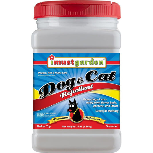 IMustGarden Dog And Cat Repellent 3 Pound Granular Natural And Pet Safe Deterrent For Gardens And Lawns
