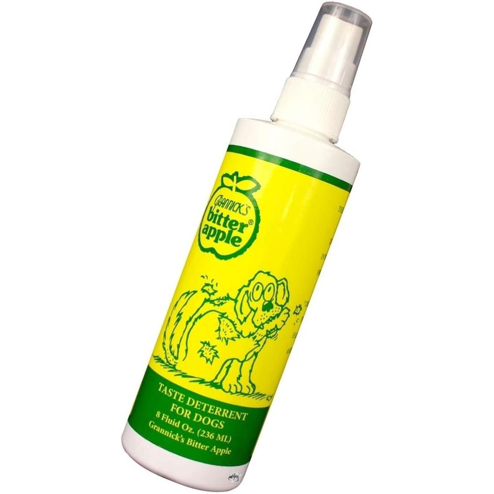 Grannick's Bitter Apple Taste Deterrent For Dogs New Version Anti Chew Behaviour Training Aid Spray Bottle 8 Fluid Ounce
