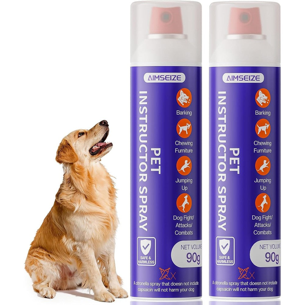 Aimseize Corrector Spray Dog Trainer 90 Milliliters 2 Pack Pet Behavior Interrupter For Barking Jumping And Aggression