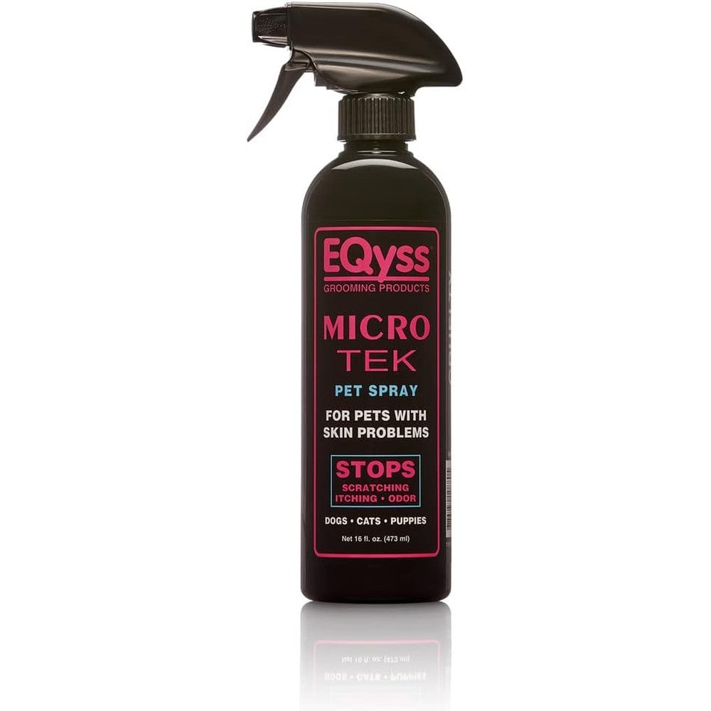 Eqyss Micro-Tek Pet Itch Relief Spray For Dogs And Cats Soothes Dry Irritated Skin And Hot Spots 16 Fluid Ounces