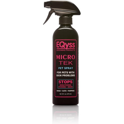 Eqyss Micro-Tek Pet Itch Relief Spray For Dogs And Cats Soothes Dry Irritated Skin And Hot Spots 16 Fluid Ounces