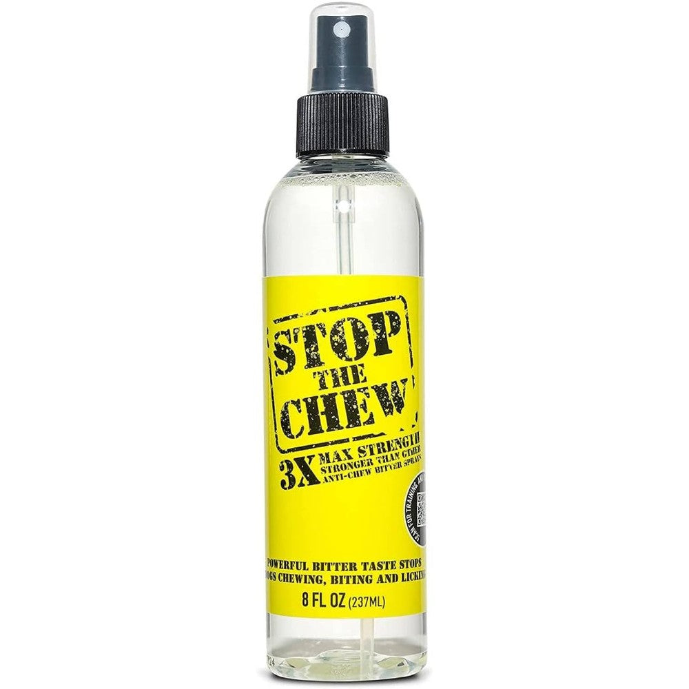Emmy's Best Stop The Chew 3X Strength Anti Chew Spray For Dogs And Puppies Alcohol Free Bitter Deterrent 8 Fluid Ounces