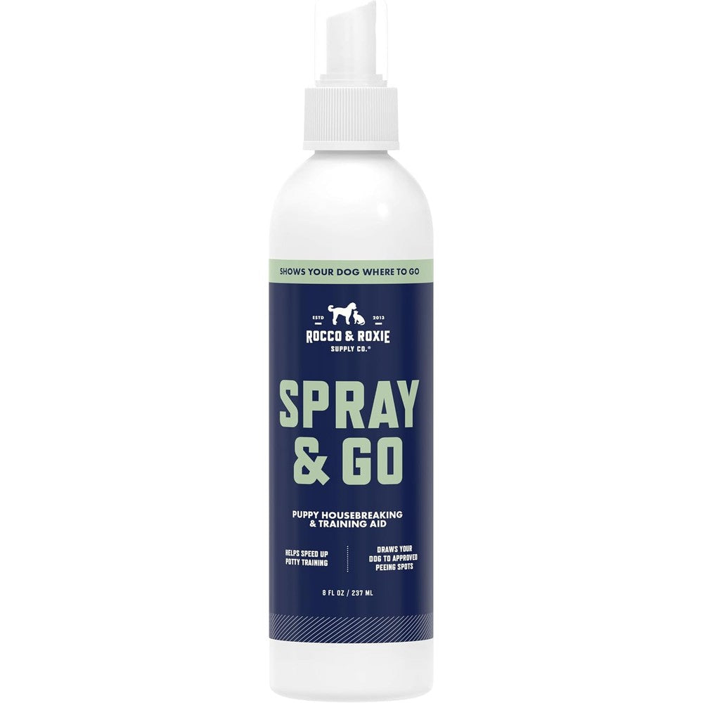 Rocco & Roxie Puppy Potty Training Go Here Spray For Dogs And Puppies, USA Imported Behavior And Housebreaking Aid, 8 Fluid Ounce