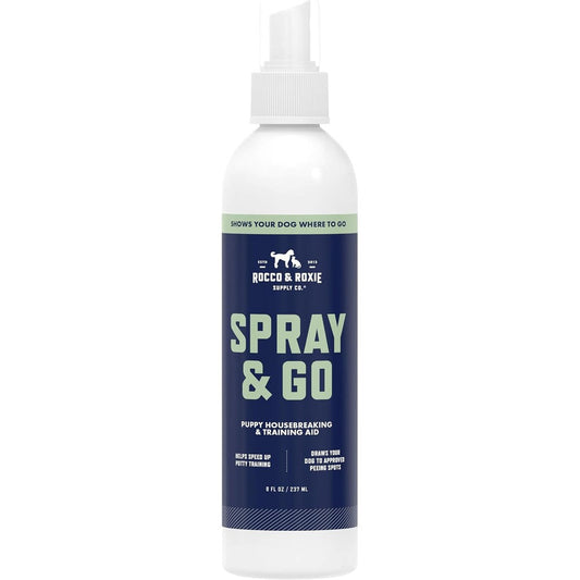 Rocco & Roxie Puppy Potty Training Go Here Spray For Dogs And Puppies, USA Imported Behavior And Housebreaking Aid, 8 Fluid Ounce
