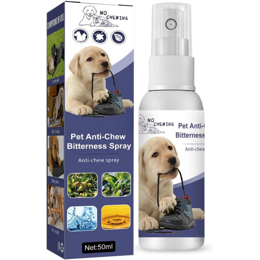 Nupec Anti-Chew Bitter Spray For Dogs And Cats, Natural Behavioral Training Deterrent For Furniture, Shoes, And Pet Marking, 50 Milliliters
