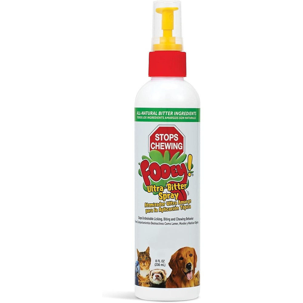 Fooey Ultra Bitter No Chew Spray For Dogs Cats Horses Rabbits Ferrets Birds Training Aid 8 Fluid Ounce