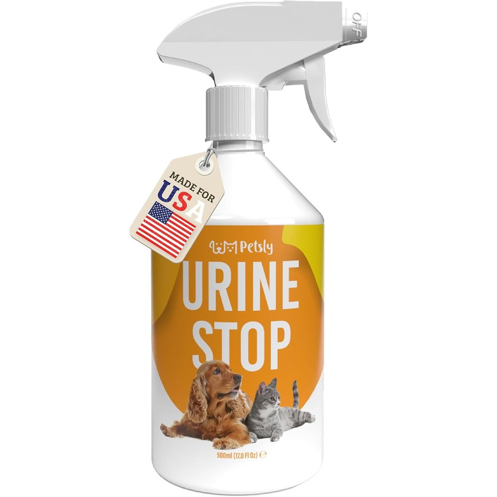 Petsly Mild Dog And Cat Repellent Spray And Potty Training Deterrent For Indoor And Outdoor Use Non Staining Anti Marking Formula 500 Milliliter