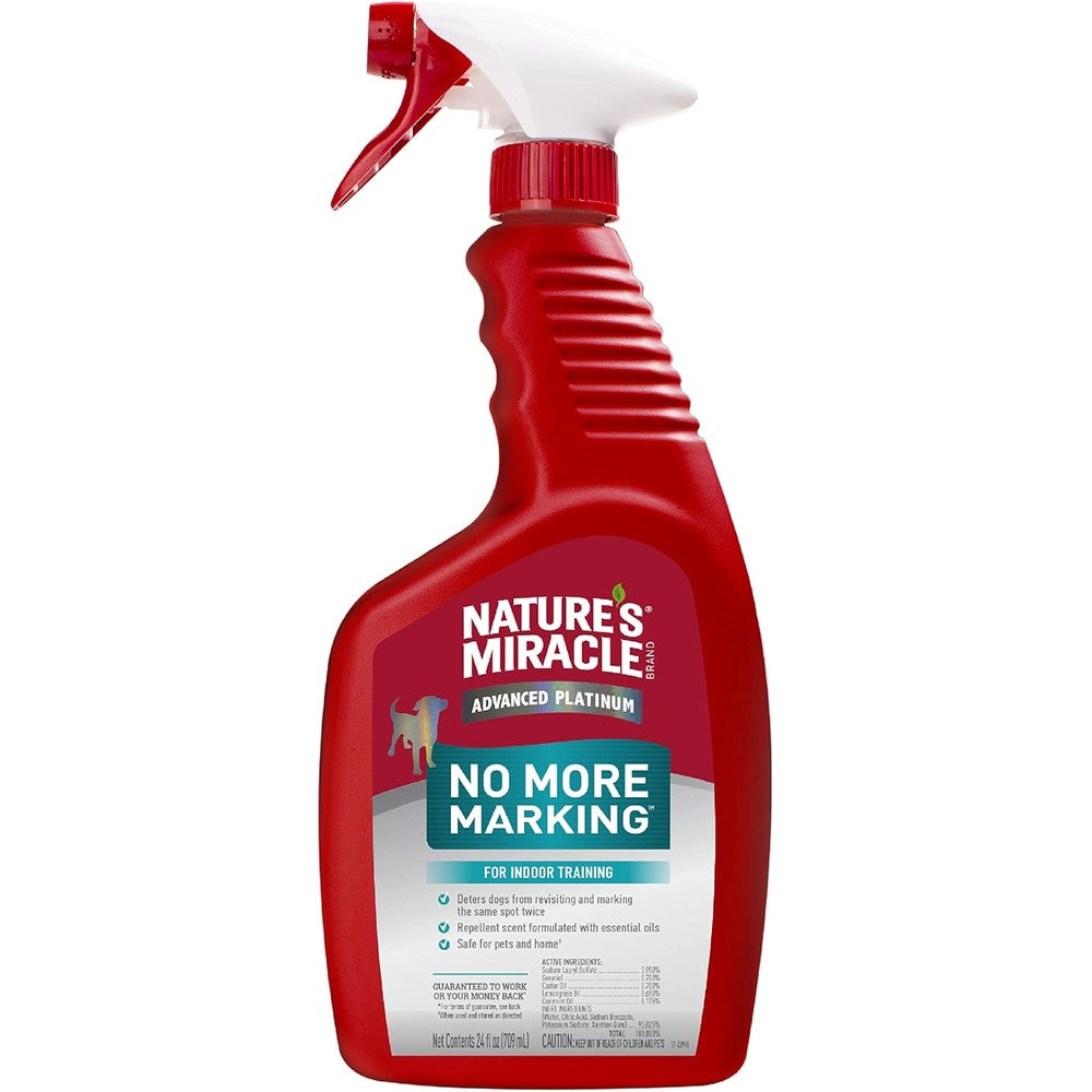 Nature's Miracle Advanced Platinum No More Marking Spray Effective Indoor Training Aid For Dogs And Puppies 709 Milliliters