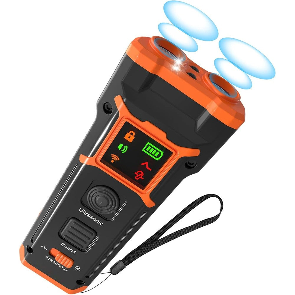 Lovepetpal Dog Training Bark Deterrent Device With Hd Display And Led Flashlight Ultrasonic Stop Bad Behavior Tool For Dogs Orange