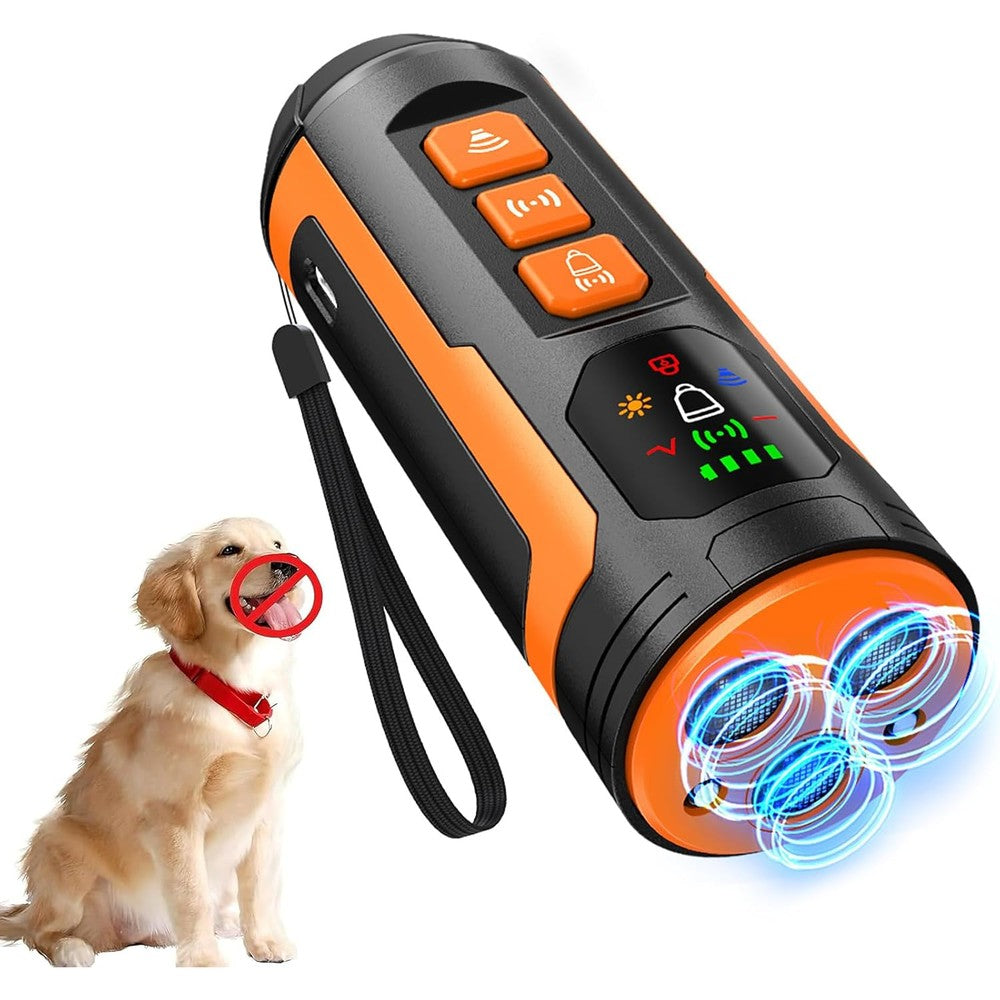 Yzxcmfyl Sonic Bark Deterrent Ultrasonic Dog Barking Control Device With Flashing Light For Indoor And Outdoor Training