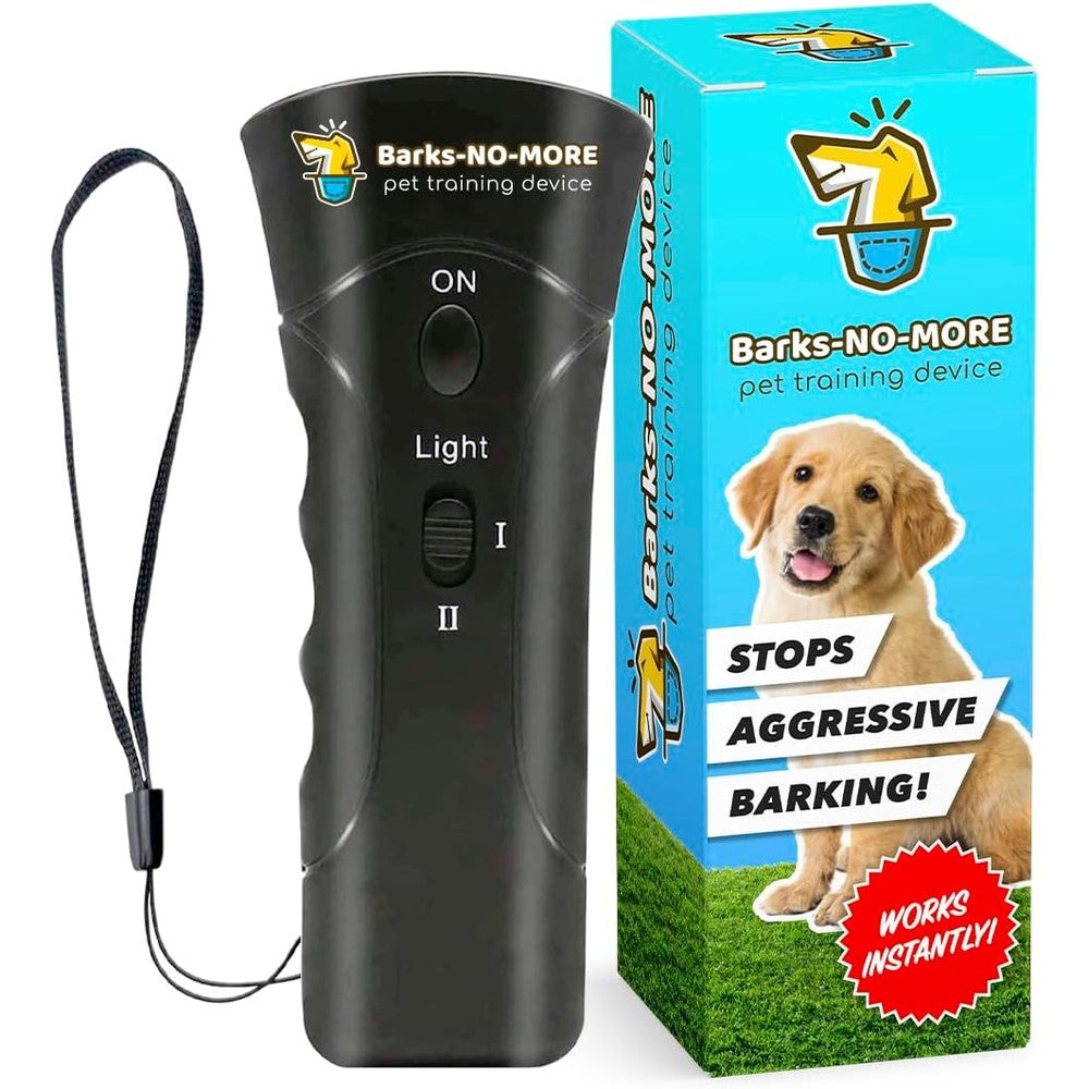 Generic Barks No More Dog Training Device And Bark Deterrent Ultrasonic Trainer For Dogs Painless Behavior Correction Tool With LED Flashlight