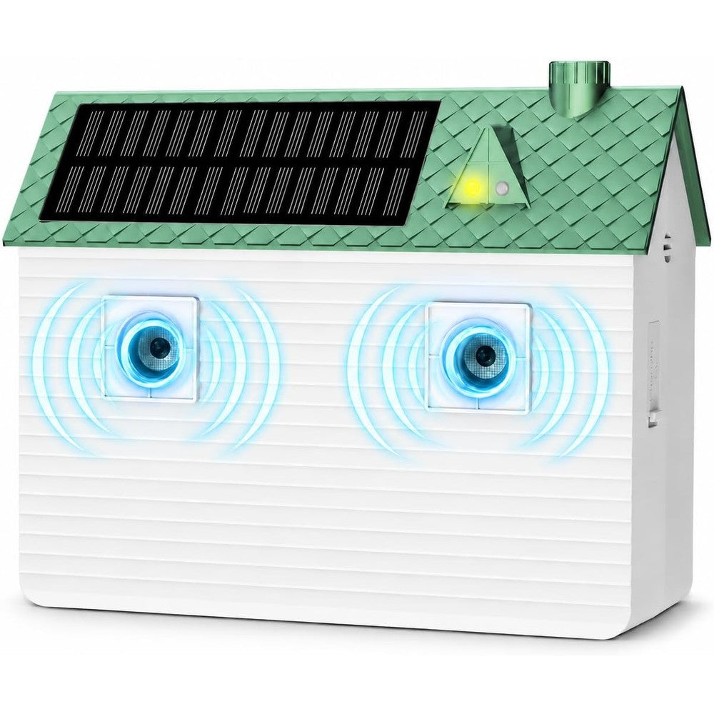 Vertexus Solar Ultrasonic Bark Control Device For Dogs Humane Training Aid With Dual Frequency 50 Foot Detection And 3 Adjustable Modes