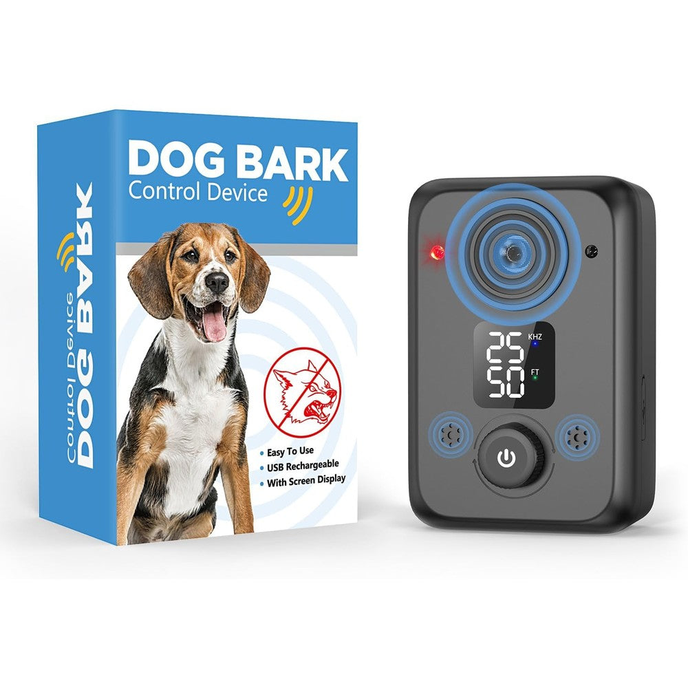 Cunsieun Anti Barking Device For Dogs 50 Feet Effective Range Ultrasonic Bark Deterrent With 3 Frequency Modes Rechargeable Black Medium
