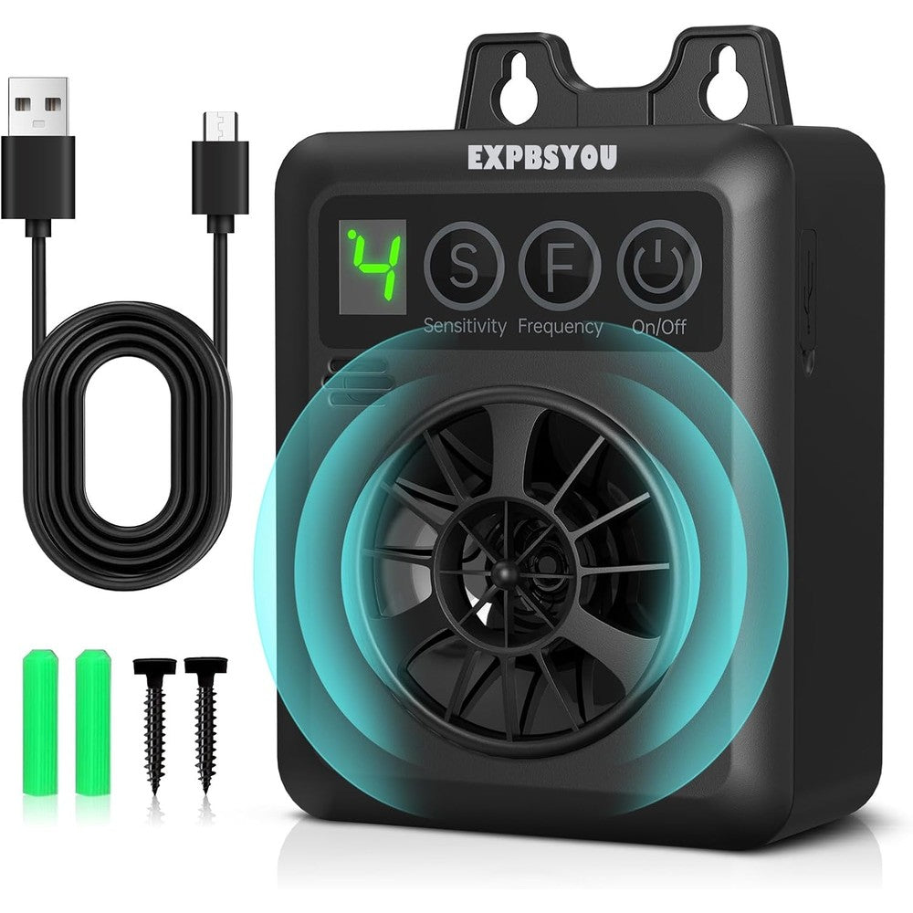 Expbsyou Rechargeable Ultrasonic Anti Barking Device 50 Foot Range Waterproof Dog Bark Control Silencer For Indoor And Outdoor Use