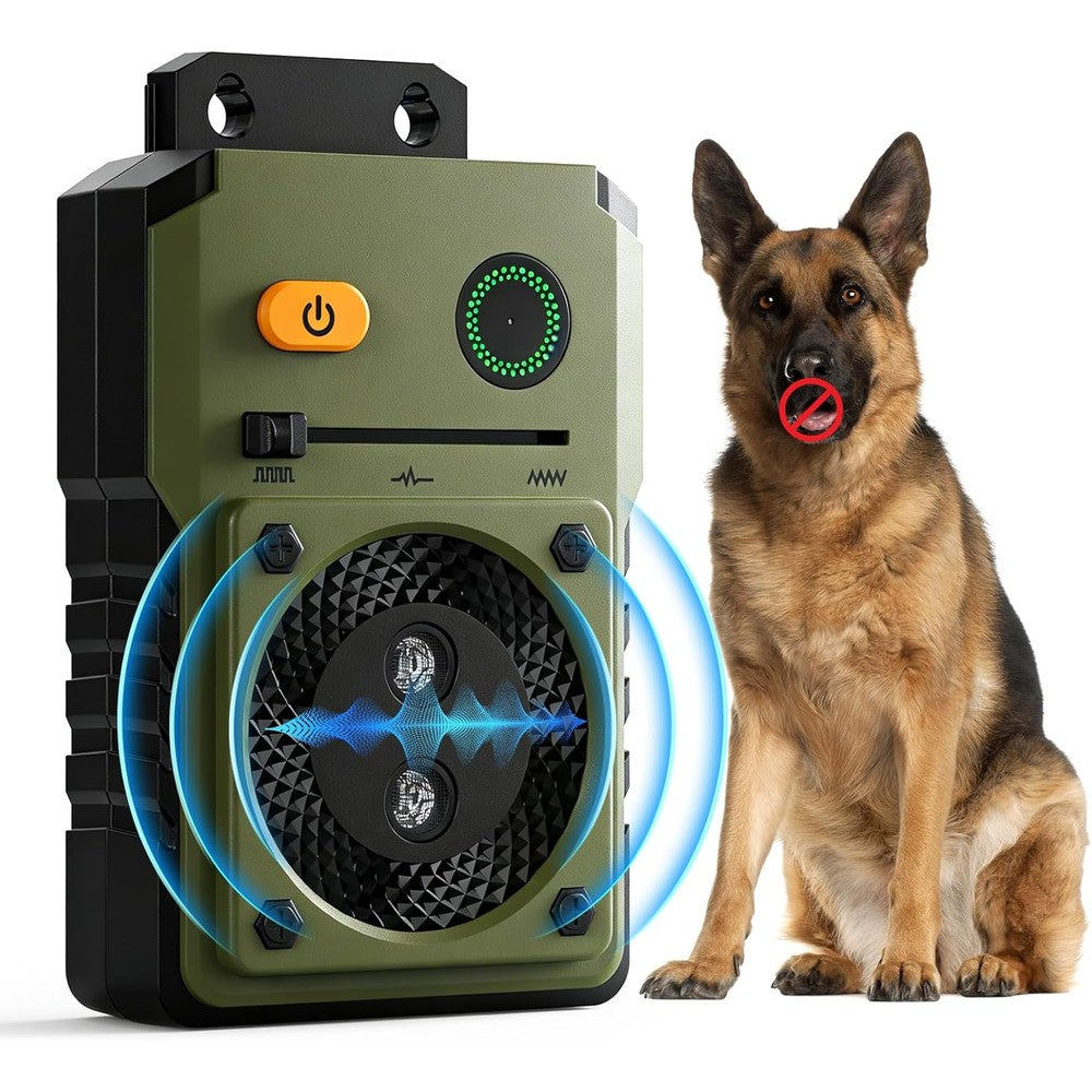 Pipuxi Anti Barking Device For Dogs, 3 Modes Ultrasonic Bark Deterrent With 50 Feet Long Range, Weatherproof Rechargeable Bark Control Box