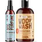 Sunny And Honey 4 In 1 Dog Shampoo And Conditioner With Long Lasting Perfume Mist 16 Fluid Ounce Wash And 8 Fluid Ounce Spray For Pet Grooming