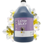 Bark 2 Basics One Step Silky Dog Shampoo And Conditioner 1 Gallon Professional Grade 2 In 1 Formula With Natural Ingredients And Plumeria Fragrance