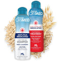 TropiClean OxyMed Medicated Cat And Dog Shampoo And Conditioner Set For Itchy Skin 592 Milliliters Each Set Of Two