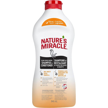 Nature's Miracle Skunk Odor Control Shampoo And Conditioner Citrus Scent For Dogs And Cats Thirty Two Fluid Ounces Neutralizes Tough Pet Odors