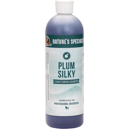 Nature's Specialties Plum Silky Ultra Concentrated Pet Shampoo And Conditioner With Silk Proteins And Aloe Vera For Dogs And Cats 16 Fluid Ounces