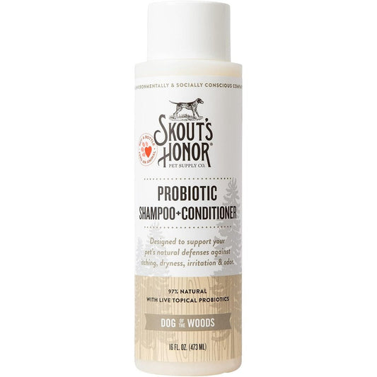 Skout's Honor Probiotic Natural Dog Shampoo And Conditioner With Avocado Oil And Omega-3s Dog Of The Woods 16 Fluid Ounce