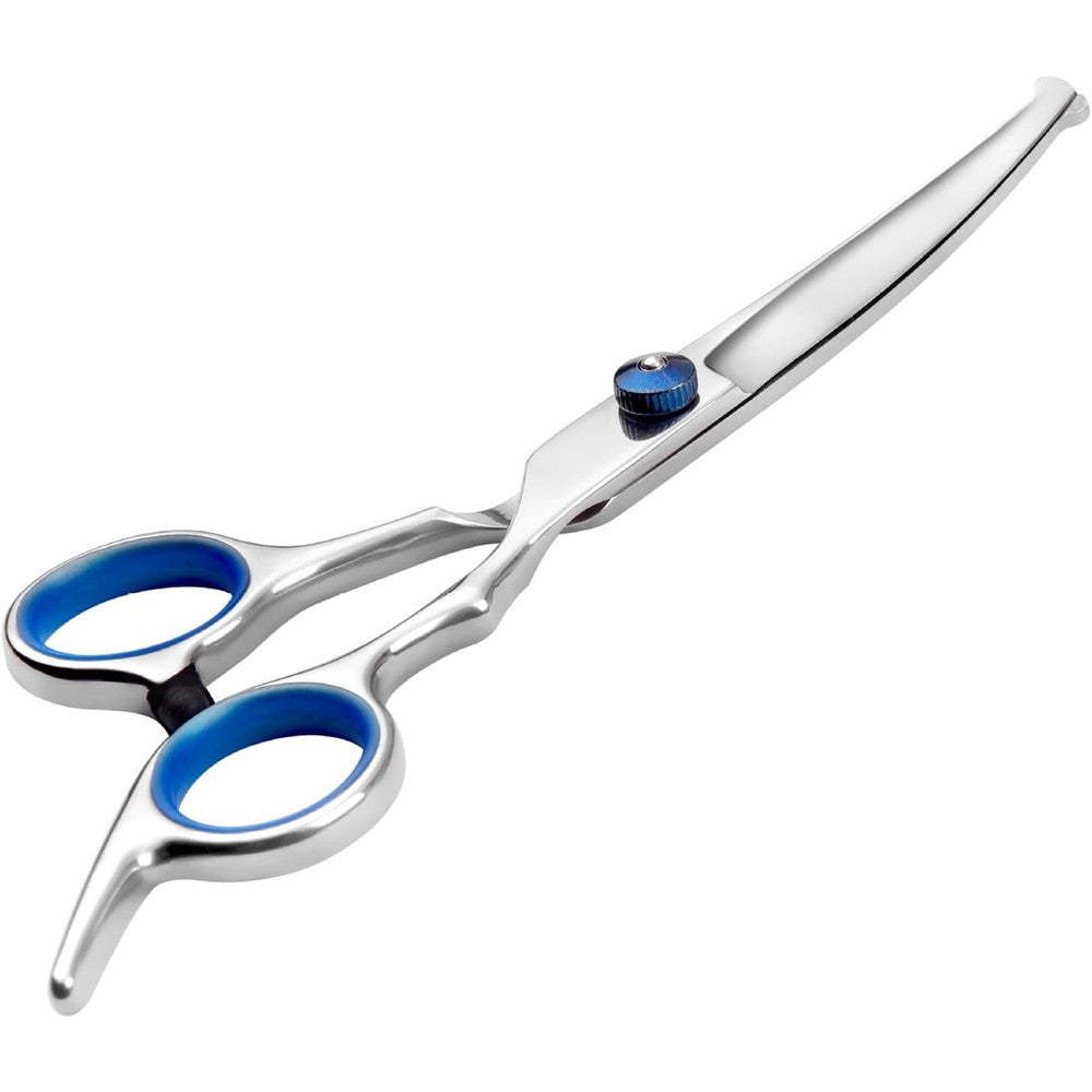 Nlmskzzy Curved Dog Grooming Scissors Heavy Duty Titanium Stainless Steel Pet Hair Shears With Safety Round Tips For Dogs And Cats