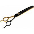 MedToolLLC 7 Inch Curved Thinner Dog Scissor Professional 48 Teeth Curved Blender Scissors With 30 Percent Thinning Rate For Pet Grooming