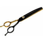 MedToolLLC 7 Inch Curved Thinner Dog Scissor Professional 48 Teeth Curved Blender Scissors With 30 Percent Thinning Rate For Pet Grooming