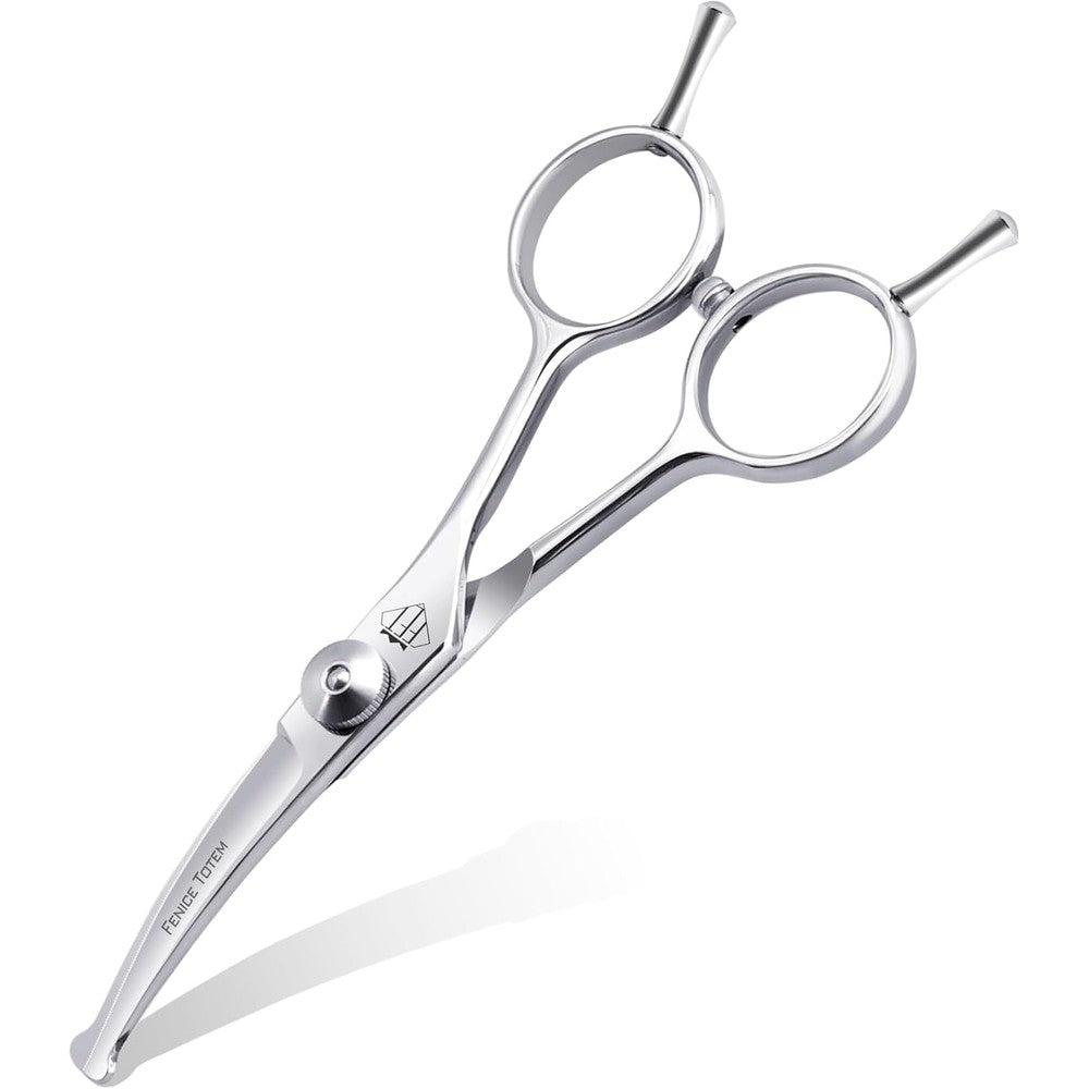 Trixie Dog Grooming Scissors 4.75 Inch Pet Curved Shears Made Of Advanced JP440C Stainless Steel Alloy For Dogs And Cats