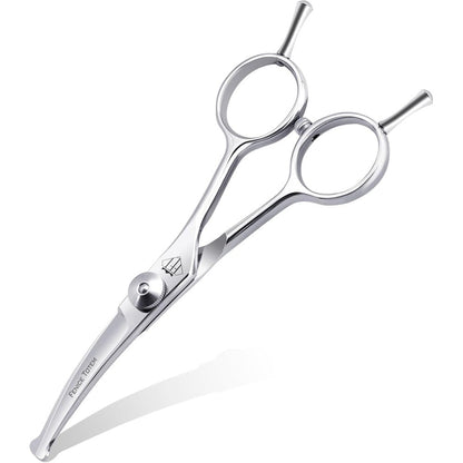 Trixie Dog Grooming Scissors 4.75 Inch Pet Curved Shears Made Of Advanced JP440C Stainless Steel Alloy For Dogs And Cats