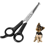 Chi-Buy Professional Pet Grooming Scissors With Round Tip Safety Blade Stainless Steel Dog Eye Cutter For Dogs And Cats Grey Size 6.70 Inches