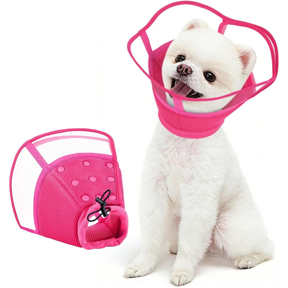 Kuoser Small Dog Cone Collar After Surgery Soft Breathable Elizabethan Recovery Collar Rose Small