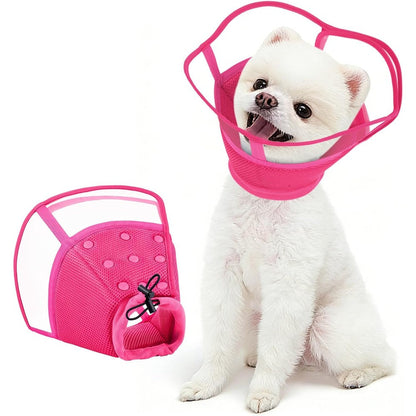 Kuoser Small Dog Cone Collar After Surgery Soft Breathable Elizabethan Recovery Collar Rose Small
