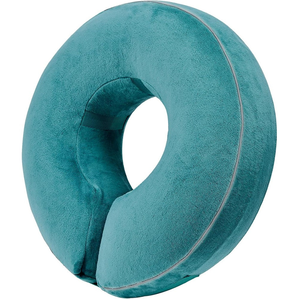 Baublume Inflatable Reflective Dog Cone Collar Alternative Recovery Donut Neck Ecollar Adjustable Soft Dog Collar Light Blue Extra Extra Large