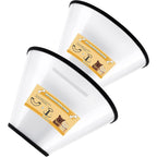 Gladog Soft Dog Cone Collar Two Pieces Flexible Plastic Elizabethan Collar For Pets Recovery After Surgery Adjustable Neck Protection Medium Size