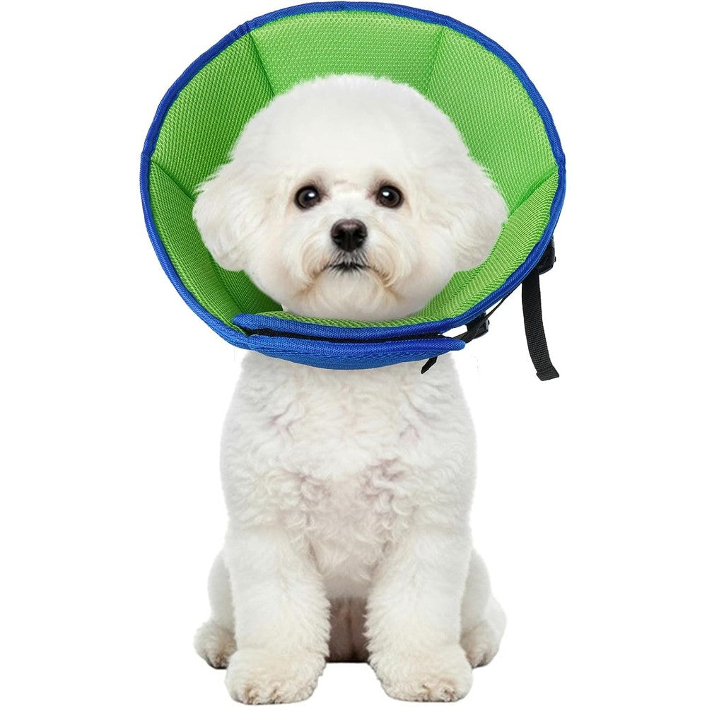 Allroaring Dog Cone Collar After Surgery Adjustable Soft Breathable Sandwich Mesh Elizabethan Recovery Collar For Small Medium Large Dogs