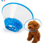 Andiker Pet Recovery Dog Cone Adjustable Collar Clear Padded Elizabethan Cone Protective Neck Collar For Cats And Puppies Small Blue